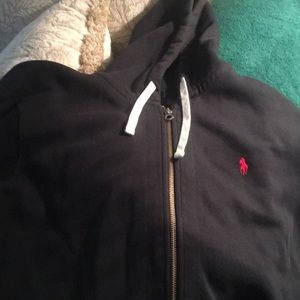 Polo hoody black